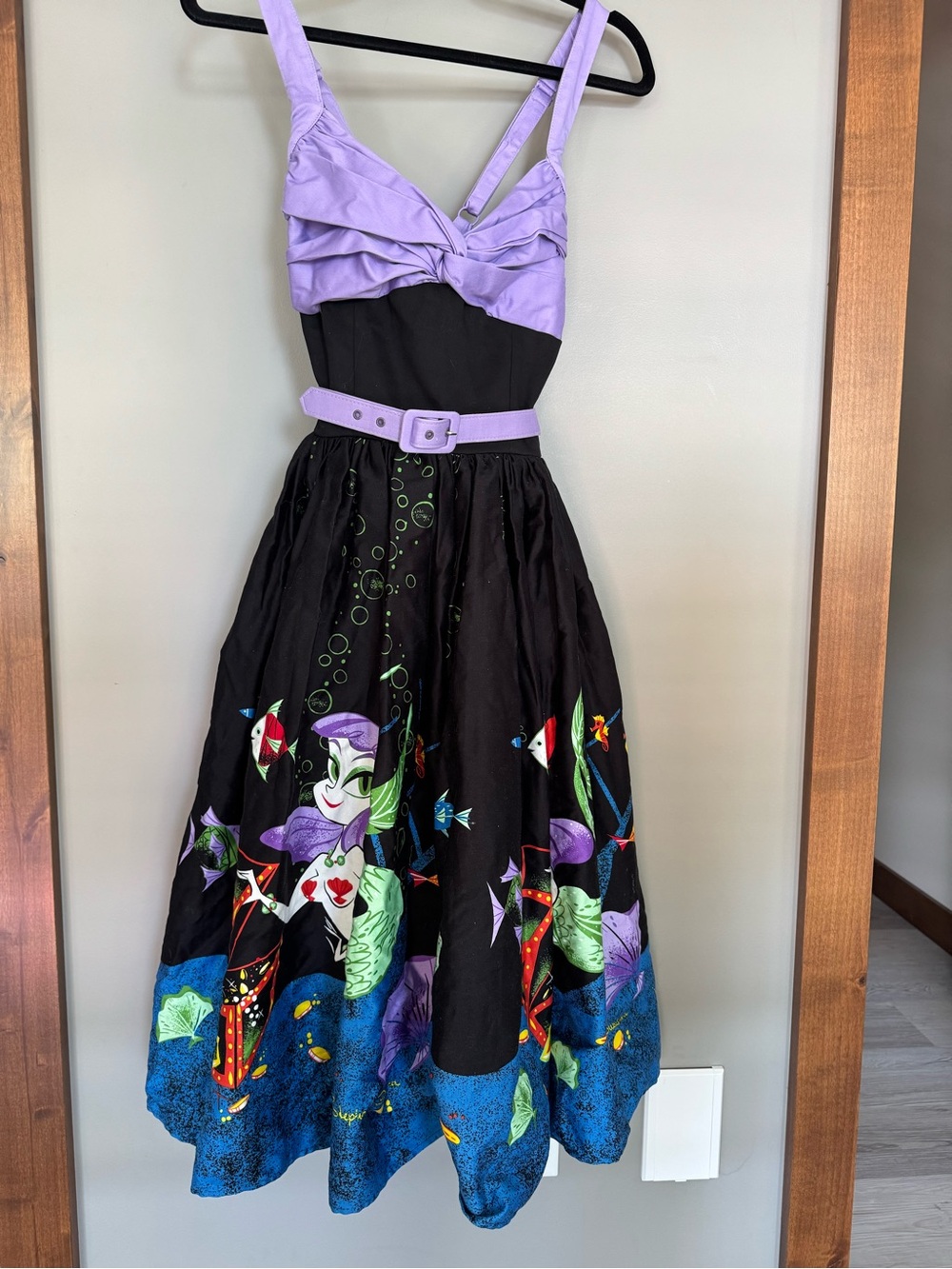 Pinup Couture Mermaid Pinup Dress with Belt - M